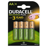 Duracell Rechargeable Batteries Plus Aa X4S (1300Mah)